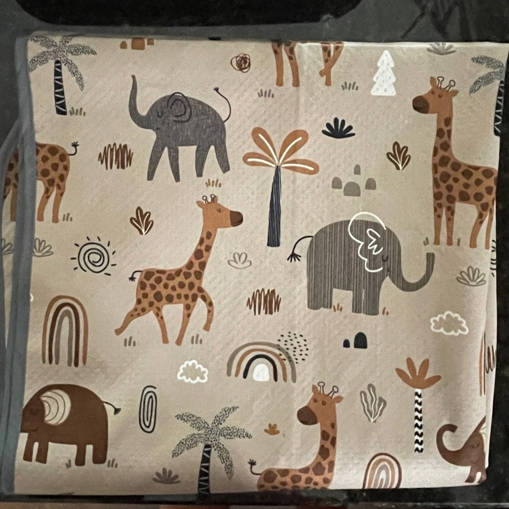 Safari Animal Print High Chair Mat